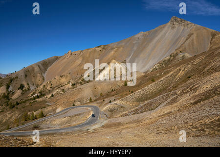 Pass-Straße Col d &#39; Izoard, Route des Grandes Alpes, Hautes-Alpes, Frankreich Stockfoto