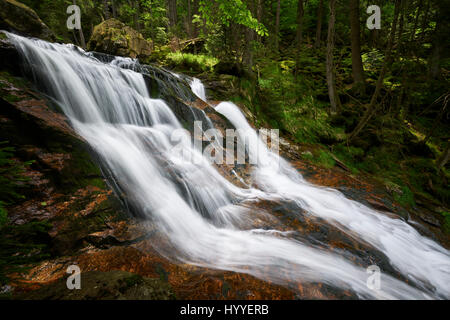 Rißbachfälle im Bayerischen Wald, Bodenmais, Bayern, Deutschland Stockfoto