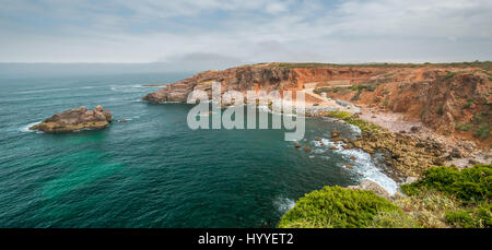 Trübe Landschaft in Costa Vicentina, Portugal Stockfoto