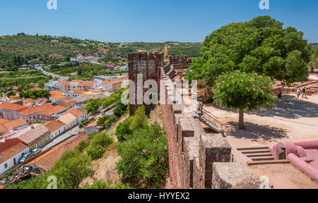 Blick von der Burg von Silves Wände, Algarve, Portugal, Juli-08-2016 Stockfoto