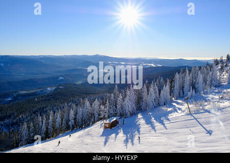 Skipiste, großer Arber, Bayerischer Wald, untere Bayern, Bayern, Deutschland Stockfoto