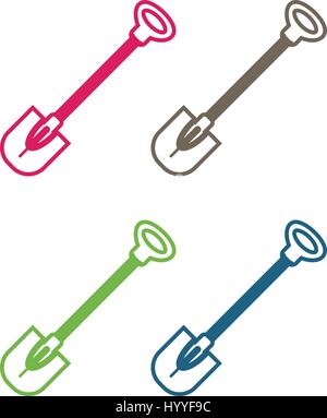 Werkzeuge - Schaufel-Symbol als EPS 10 Datei Stock Vektor