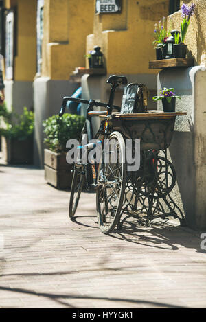 BUDAPEST, Ungarn - 22. März 2017: alte Stil Retro-Fahrrad Stockfoto