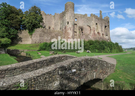 Laugharne Castle in Carmarthenshire, Wales, Vereinigtes Königreich. Stockfoto