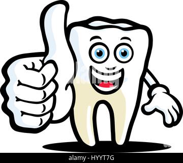 Zahn-Charakter. Vektor-Illustration. Stock Vektor