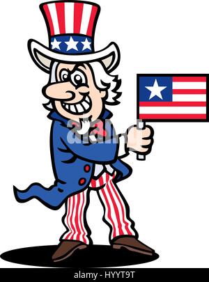 Uncle Sam Vektor-Illustration Stock Vektor