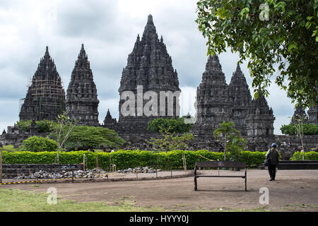 Candi Prambanan Tempel, Yogyakarta, Indonesien zum UNESCO-Weltkulturerbe Stockfoto