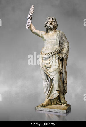 Statue von einer männlichen Gottheit bekannt als Jupiter de Smyrne, eine 2. römische Statue von Smyrne, Izmir heutigen Türkei. Inv-Nr. Herr 255 oder Ma 13, Louvre-Museum Stockfoto