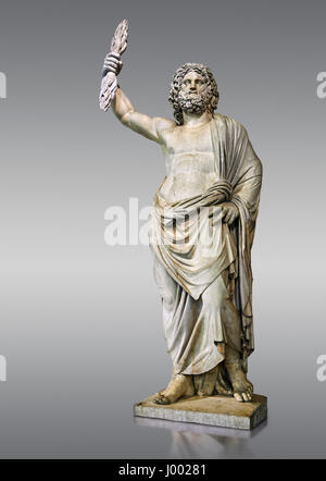 Statue von einer männlichen Gottheit bekannt als Jupiter de Smyrne, eine 2. römische Statue von Smyrne, Izmir heutigen Türkei. Inv-Nr. Herr 255 oder Ma 13, Louvre-Museum Stockfoto