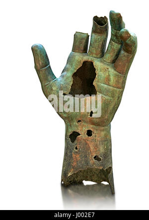 Gigantische römische Bronzestatue Hand möglicherweise von einer Skulptur von Kaiser Constantine, von Rom. Die Kapitolinischen Museen, Rom Stockfoto