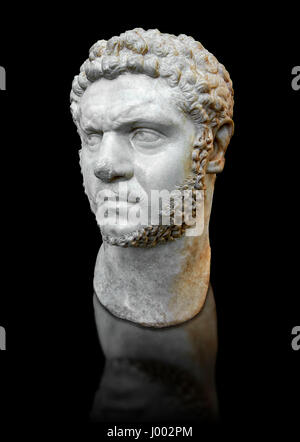 Römische Skulptur Büste des Marcus Aurelius Severus Antoninus Augustus besser bekannt als Caracalla, etwa 210 n. Chr., römisches Nationalmuseum, Rom, Italien Stockfoto