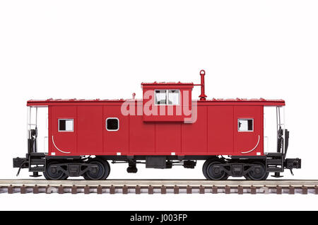 Rote Eisenbahn Caboose Stockfoto