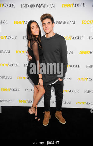 Madison-Bier und Jack Gilinsky besuchen die Teen Vogue Young Hollywood Thema Party am 2. Oktober 2015 in Beverly Hills, Kalifornien. Stockfoto