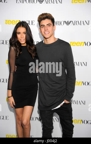 Madison-Bier und Jack Gilinsky besuchen die Teen Vogue Young Hollywood Thema Party am 2. Oktober 2015 in Beverly Hills, Kalifornien. Stockfoto