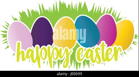 Glückliches Ostern Grußkarte Stock Vektor