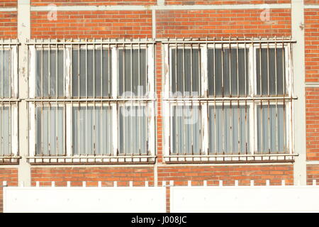 alten Hafen Schuppen, Fenster Stockfoto