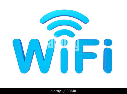 WiFi-Symbol isoliert Stockfoto