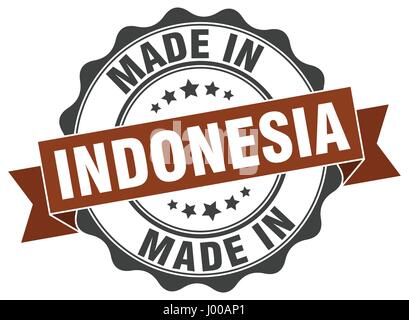 Made in Indonesien runden Siegel Stock Vektor