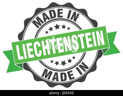 Made in Liechtenstein Runde Dichtung Stock Vektor