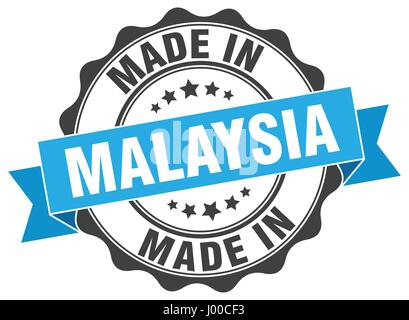 hergestellt in Malaysia Runde Siegel Stock Vektor