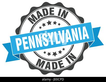 in Pennsylvania machte Runde Siegel Stock Vektor