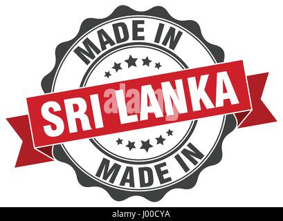 in Sri Lanka gemacht Runde Siegel Stock Vektor