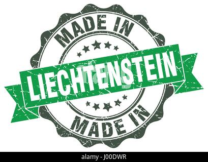 Made in Liechtenstein Runde Dichtung Stock Vektor