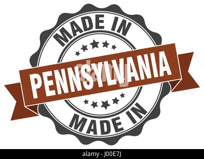 in Pennsylvania machte Runde Siegel Stock Vektor