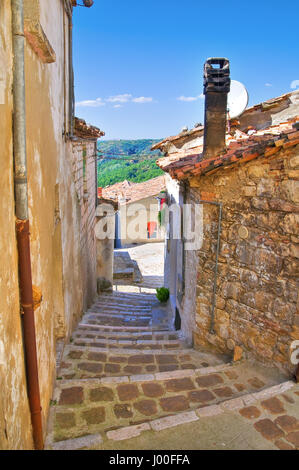 Gasse. Cancellara. Basilikata. Italien. Stockfoto