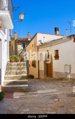 Gasse. Cancellara. Basilikata. Italien. Stockfoto