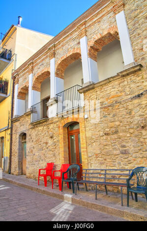 Gasse. Cancellara. Basilikata. Italien. Stockfoto