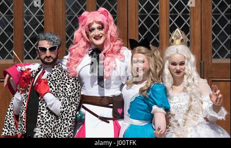 London, 8. April 2017, London Games Festival Parade, Cosplayer Stockfoto