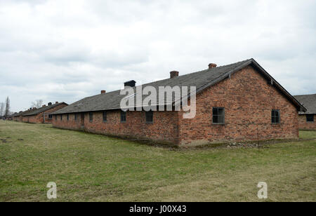 Oswiecim, Polen. 20. März 2017. 20170320 - diese Serie von Ziegelbauten diente einst als Frauen Kaserne im ehemaligen Vernichtungslager Birkenau in Polen. Bildnachweis: Chuck Myers/ZUMA Draht/Alamy Live-Nachrichten Stockfoto