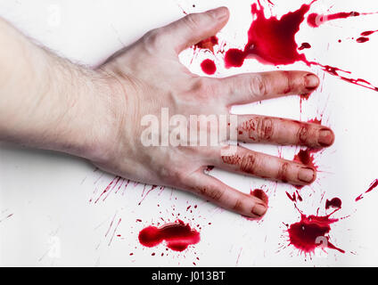 Blut-hand Stockfoto