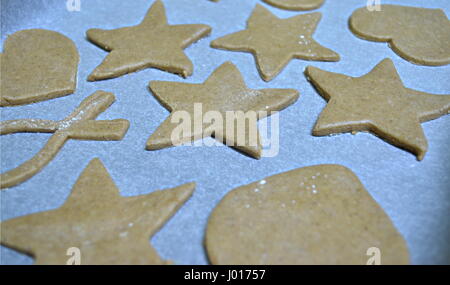 Rohe Lebkuchen Backen vorbereitet Stockfoto