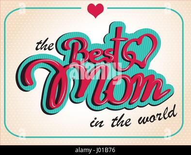Vintage glücklichen Mütter s Tag Geschenkkarte. Vektor-Hintergrund Stock Vektor