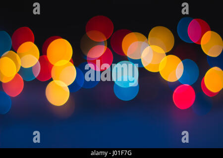Abstrakte Bokeh Hintergrund von Weihnachten bunten Lichtern Stockfoto