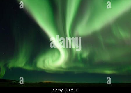 Aurora Borealis vom Hotel Ranga in Südisland Stockfoto