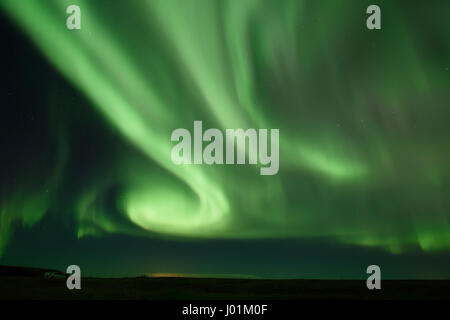 Aurora Borealis vom Hotel Ranga in Südisland Stockfoto