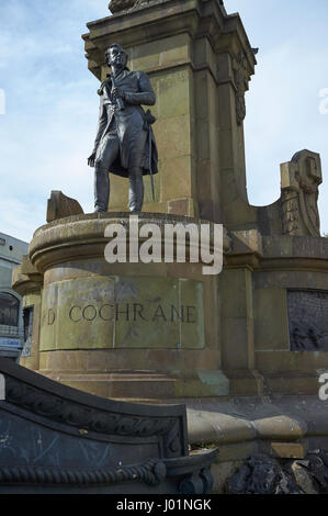 Denkmal für Lord Cochrane in Valparaiso, Chile. Cochrane war ein Admiral der Royal Navy vor der chilenischen Marine in Krieg von Unabhängigkeit führt. Stockfoto