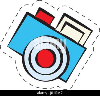Comic Foto-Kamera-Bild Stock Vektor