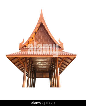 Thai-Pavillon isoliert auf weißem Hintergrund Stockfoto