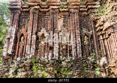 Mein Sohn-Heiligtum in Zentralvietnam, Tempelruine der Anlage meines Sohnes. Stockfoto