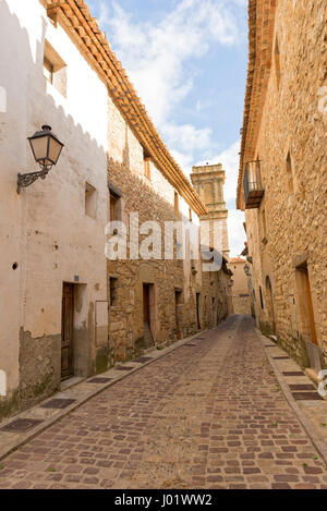 Die Stadt Culla in Castellón, Valencia Stockfoto