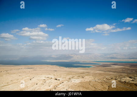 Blick von Massada am Toten Meer (Israel) Stockfoto