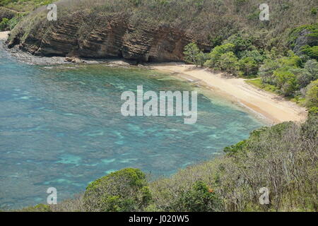 Neu-Kaledonien Küstenlandschaft, Strand in der Bucht Gouaro, Insel Grande Terre, Bourail, Südpazifik Stockfoto