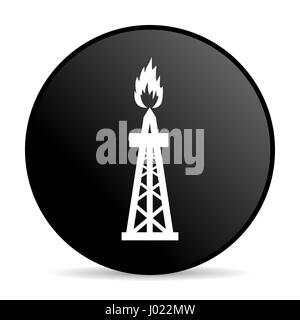 Gas-Farbe schwarz-Web-Design runden Symbol "Internet" auf weißem Hintergrund. Stockfoto