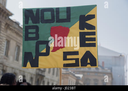 Paris: Demonstration zur Unterstützung des Volkes von Guyana in Kampf Stockfoto