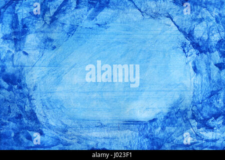Aquarell Hintergrund für Texturen. Abstrakte Aquarell Hintergrund. Striche der Farbe auf dem Papier. Blaue Farbe Stockfoto