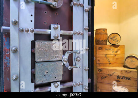 Tresor auf dem Display in der Federal Hall National Memorial, NYC Stockfoto